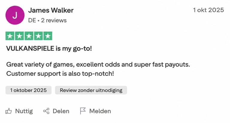 Opinia Trustpilot o zakładach Vulkan Spiele – szybkie wypłaty