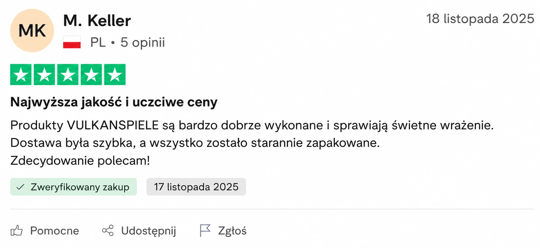 Opinia Trustpilot od jozwinskilukasz – uczciwe rozliczenia