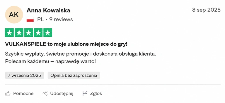 Opinia Trustpilot od użytkownika Nn – niezawodne kasyno